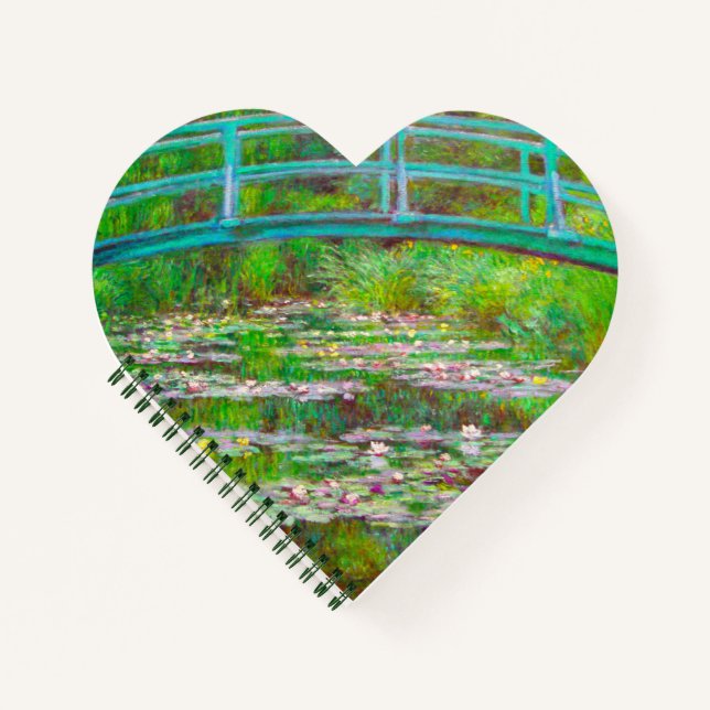 Monet japanische Brücke und Water Lilies Notizbuch (Vorderseite)