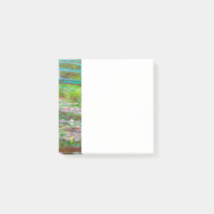 Monet japanische Brücke und Water Lilies Post-it Klebezettel