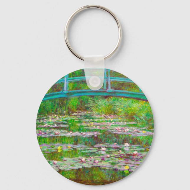 Monet japanische Brücke und Water Lilies Schlüsselanhänger (Vorderseite)