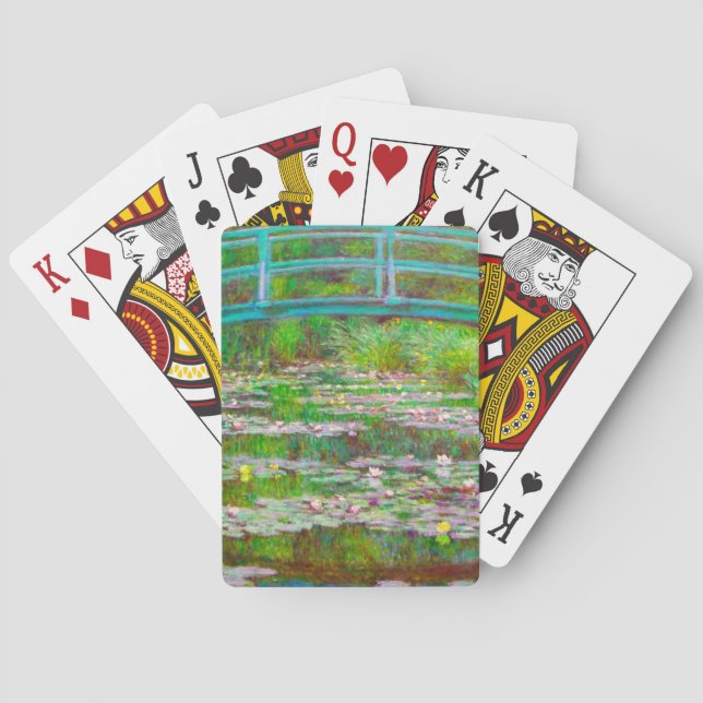 Monet japanische Brücke und Water Lilies Spielkarten (Rückseite)