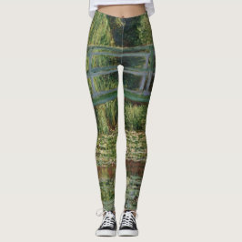Monet japanische Fußbrücke und Water Lily Pool Leggings