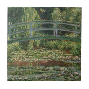 Monet Japanische Fußgängerbrücke und der Seerosent Fliese