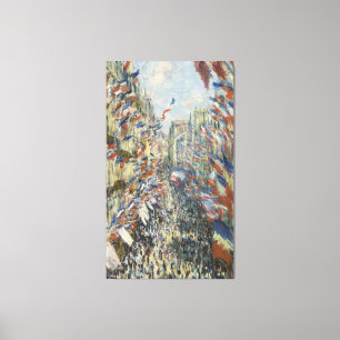 Monet-Kunst, Die Rue Montorgueil in Paris Leinwanddruck