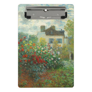 Monet Künstlergarten in Argenteuil Malerei Mini Klemmbrett