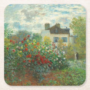 Monet Künstlergarten in Argenteuil Malerei Rechteckiger Pappuntersetzer