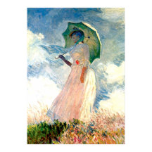 Monet Lady mit Parasol Poster