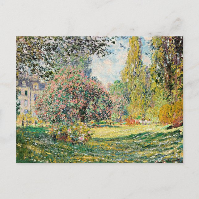 Monet - Landschaft, Parc Monceau, Postkarte (Vorderseite)