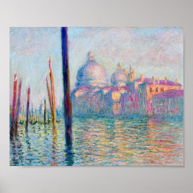Monet Le Grand Canal Impressionist People berühmt Poster (Vorne)