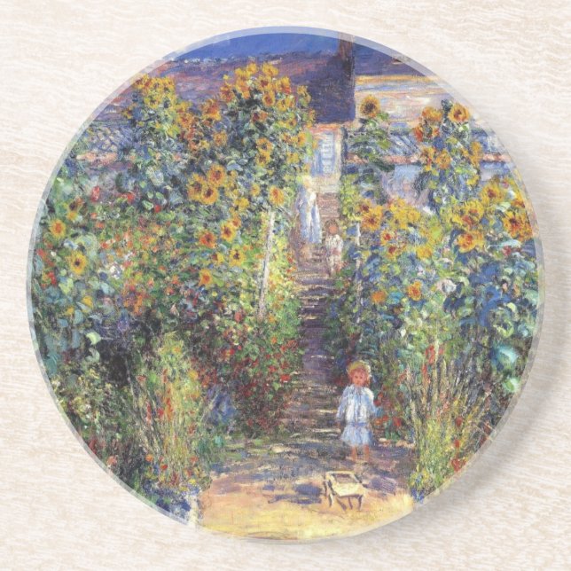 Monet, "le jardin de l'artiste dessous de verre (Devant)
