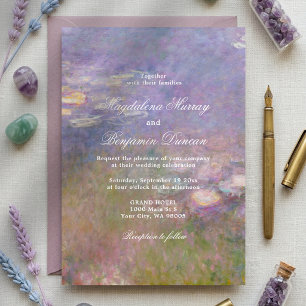 Monet Lila Seerosen Kunstgalerie Hochzeit Einladung
