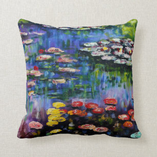 Monet lila Wasser-Lilien-Kissen Kissen