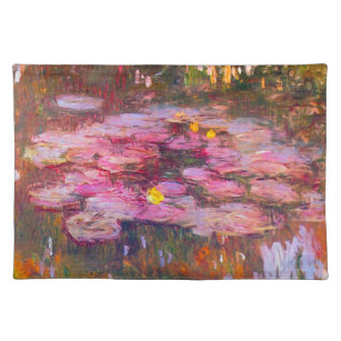 Monet lila Wasser-Lilien-Tischset Tischset