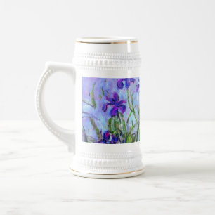 Monet Lilac Irises Bierglas