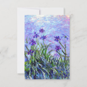 Monet Lilac Irises Card RSVP Karte