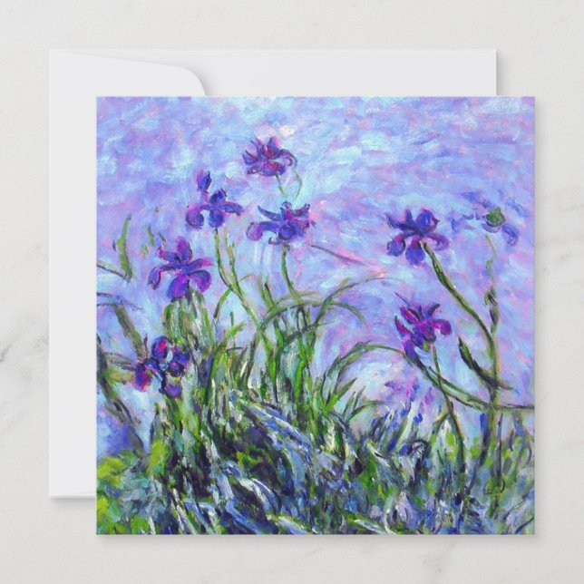 Monet Lilac Irises Einladung (Vorderseite)