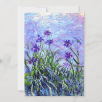 Monet Lilac Irises Enregistrer La Carte Date