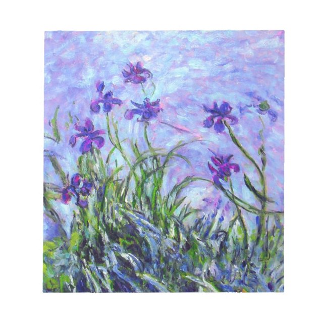 Monet Lilac Irises Notizblock (Vorderseite)