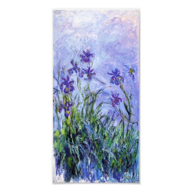 Monet Lilac Irises Print Fotodruck (Vorne)