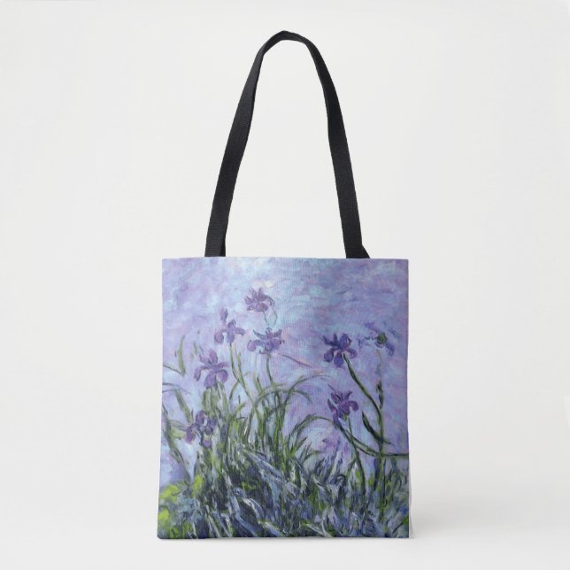 Monet Lilac Irises Tote Bag Tasche (Vorderseite)