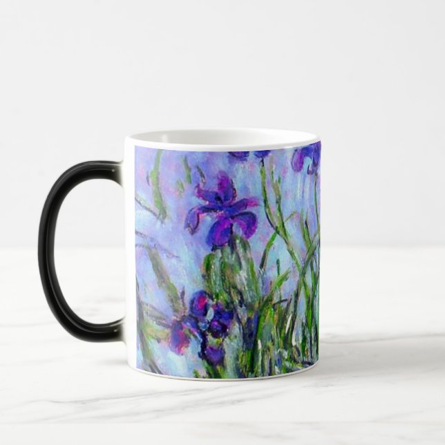 Monet Lilac Irises Verwandlungstasse (Links)