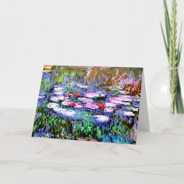 Monet - Los Nenufares (die Wasserlilien) Karte (Vorderseite)
