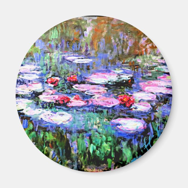 Monet - Los Nenufares (Wasserlilien) Magnet (Vorne)