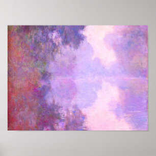 Monet - Misty Morning on the Seine Poster