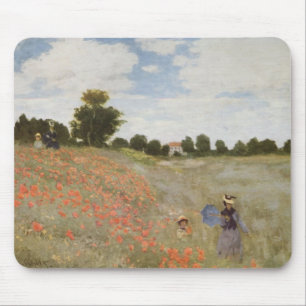 Monet Mohnblumen-Feld Mousepad