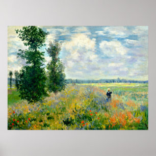 Monet - Mohnfeld Argenteuil 1875 Poster