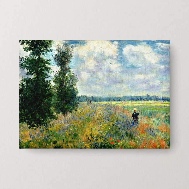 Monet - Mohnfeld, Argenteuil Button (Vorderseite)