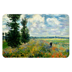 Monet - Mohnfeld, Argenteuil, Impressionismus Kuns Magnet