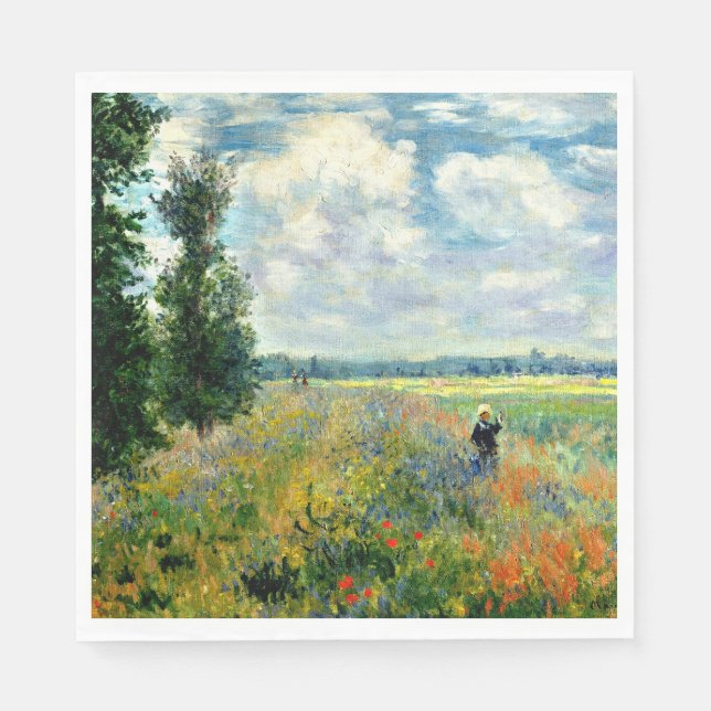 Monet - Mohnfeld, Argenteuil Serviette (Vorderseite)