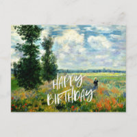 Monet - Mohnfeld, Argentinien, Geburtstagsgrüße