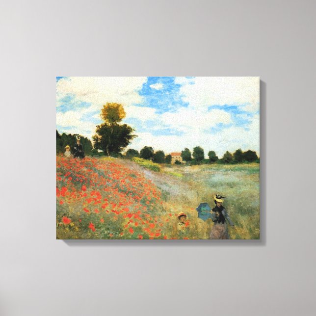 Monet - Mohnfeld, Argentinien Leinwanddruck (Vorderseite)