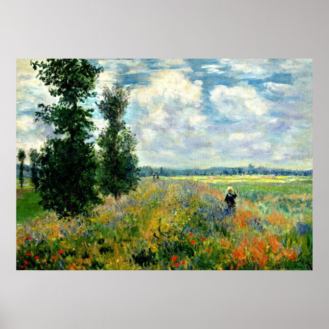 Monet - Mohnfeld, Argentinien Poster (Vorne)