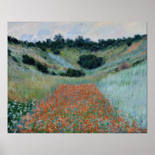 Monet - Mohnfeld in einer Holme bei Giverny Poster