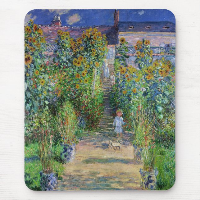 Monet , "Monet's garden at Vétheuil" Mousepad (Vorne)