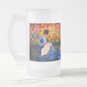 Monet Mutter und Kind im Garten Mattglas Bierglas