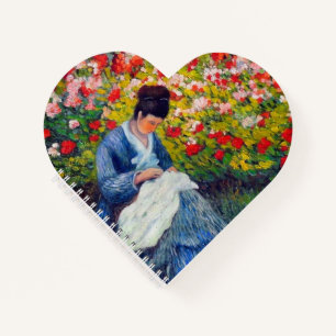 Monet Mutter und Kind im Garten Notizbuch