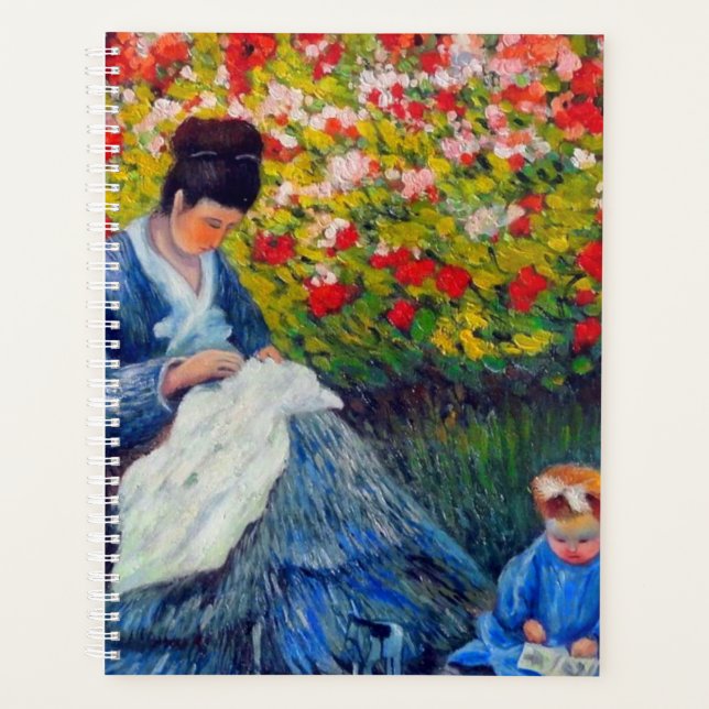 Monet Mutter und Kind im Garten Planer (Vorderseite)