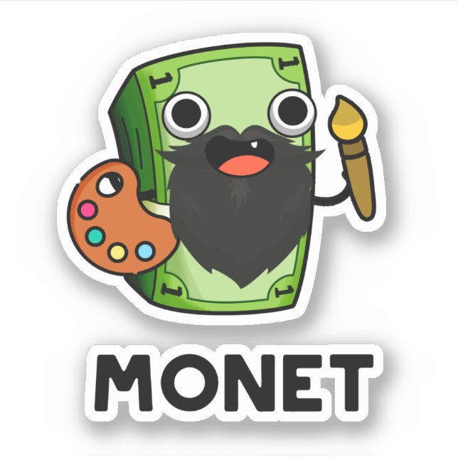 Monet Niedlich Artist Money Pub Aufkleber (Vorderseite)
