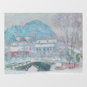 Monet - Norwegen, Dorf Sandviken im Schnee Fensteraufkleber