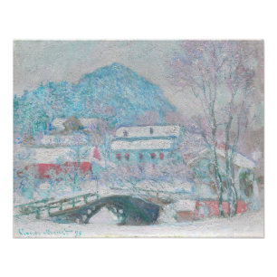 Monet - Norwegen, Dorf Sandviken im Schnee Fotodruck