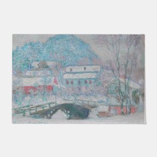 Monet - Norwegen, Dorf Sandviken im Schnee Fußmatte