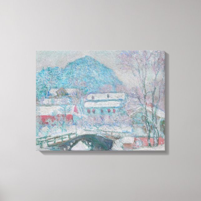 Monet - Norwegen, Sandviken Village in Snow Leinwanddruck (Vorderseite)