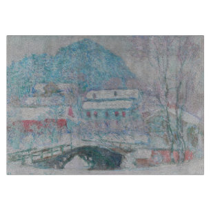 Monet - Norwegen, Sandviken Village in Snow Schneidebrett