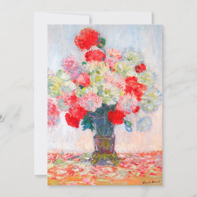 Monet Peonies Ankündigung (Vorderseite)