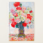 Monet Peonies Planer<br><div class="desc">Planer mit Claude Monets Blume Gemälde. Schöne rote, gelbe und weiße Pfannkuchen in einer blauen Vase. Ein großartiges Monetgeschenk für Fans von Impressionismus und französischer Kunst.</div>