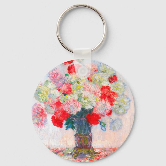 Monet Peonies Schlüsselanhänger (Vorderseite)