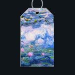 Monet Pink Water Lilies Geschenkanhänger<br><div class="desc">Ein Monet-rosa-Wasserlililiengeschenk-Tag mit schönen rosa Seerosen,  die in einem ruhigen,  blauen Teich mit Lilienpolstern schwimmen. Ein großartiges Monet-Geschenk für die Liebhaber von Impressionismus und französischer Kunst.</div>